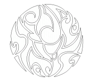 Motif de tatouage tribal - coloriage n° 583