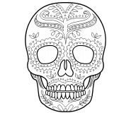 Crâne mexicain (calavera) - coloriage n° 584