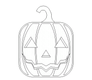 Citrouille émoticône d'Halloween - coloriage n° 596