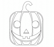 Smiley citrouille d'Halloween  - coloriage n° 597