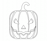 Émoticône de potiron pour Halloween - coloriage n° 601