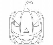 Smiley d'Halloween en forme de citrouille - coloriage n° 603