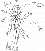 Jack Pumpkinhead, le croque-mort d'Halloween - coloriage n° 61