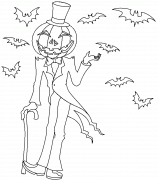 Jack Pumpkinhead, le croque-mort d'Halloween - coloriage n° 61