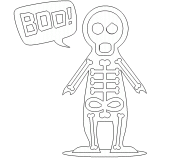 Squelette d'Halloween - coloriage n° 610