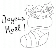 Chaussette de (joyeux) noël !  - coloriage n° 619