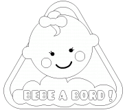 Bébé à bord ! (version fille) - coloriage n° 636