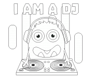 I'm a DJ Monster !!! - coloriage n° 644