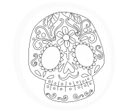 Crâne mexicain en sucre (calavera) - coloriage n° 682