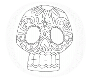 Calavera très coloré (crâne mexicain) - coloriage n° 683
