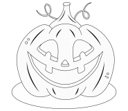 Citrouille d'Halloween rigolote - coloriage n° 688