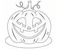 Citrouille d'Halloween rigolote - coloriage n° 688