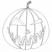 Citrouille d'Halloween sculptée - coloriage n° 70