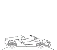 Voiture de sport cabriolet - coloriage n° 706