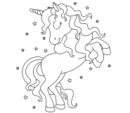 Adorable Licorne - coloriage n° 710