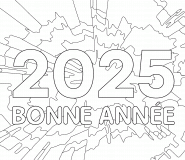 Bonne année 2024 tout en couleurs ! - coloriage n° 727