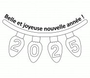 Belle et joyeuse nouvelle année 2024 ! - coloriage n° 728