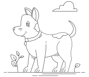 Chien trop mignon - coloriage n° 734