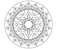Mandala graphique multicolore - coloriage n° 737
