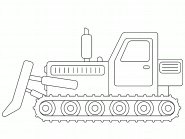 Bouteur sur chenilles - coloriage n° 744