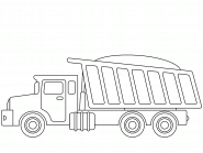 Camion à benne basculante - coloriage n° 746