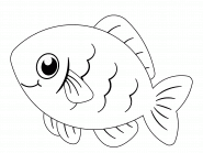 Petit poisson souriant - coloriage n° 748