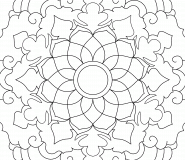 Mandala de fleurs colorées - coloriage n° 752