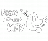 La paix est le seul chemin - coloriage n° 753