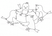 La ronde des oiseaux - coloriage n° 76