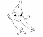 Banane rigolote - coloriage n° 763