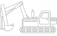  Pelle hydraulique sur chenilles - coloriage n° 776