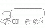 Camion-citerne (transport d'hydrocarbures) - coloriage n° 786