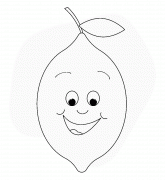 Citron rigolo et au grand sourire - coloriage n° 808