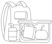 Boîte à lunch scolaire - coloriage n° 821