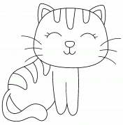 Chaton rigolo  - coloriage n° 822