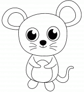 Petite souris grise - coloriage n° 823