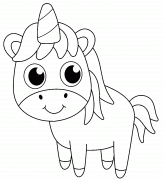 Licorne rigolote - coloriage n° 832