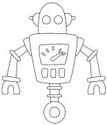 Robot mobile avec une roue - coloriage n° 837