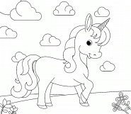 Une jolie licorne - coloriage n° 851