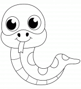 Petit serpent rigolo - coloriage n° 866