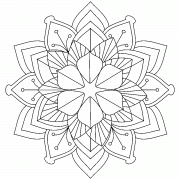 Fleur Mandala - coloriage n° 870