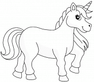 Licorne souriante - coloriage n° 875