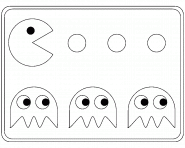 Personnages du jeu Pac-Man - coloriage n° 889
