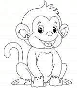 Petit singe - coloriage n° 894