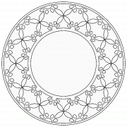 Mandala en forme de cercle - coloriage n° 901