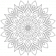 Mandala de feu - coloriage n° 920