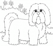 Chien Lhassa Apso - coloriage n° 934