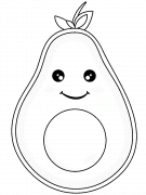 Avocat rigolo avec un beau sourire - coloriage n° 937