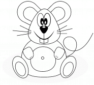 Charmante souris grise - coloriage n° 938