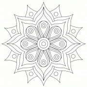 Rangoli traditionnel Indien - coloriage n° 941